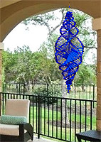 Porch with Plastic Canvas Wind Spinner