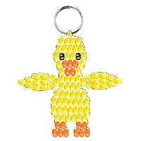 Jeep Duck - Beaded Duck Key Chain Pattern - Free Beaded Duck Keyring Pattern - Fun Beaded Key Rings